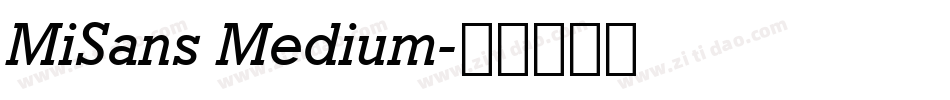 MiSans Medium字体转换